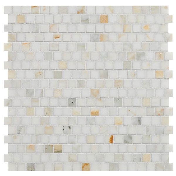 Palazzo Oro Brickbond Square Honed Marble Mosaic - Image 4