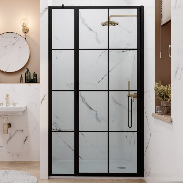 100137 DRENCH Frame Lite Shower Enclosure with Inline Panel Coloured Finish